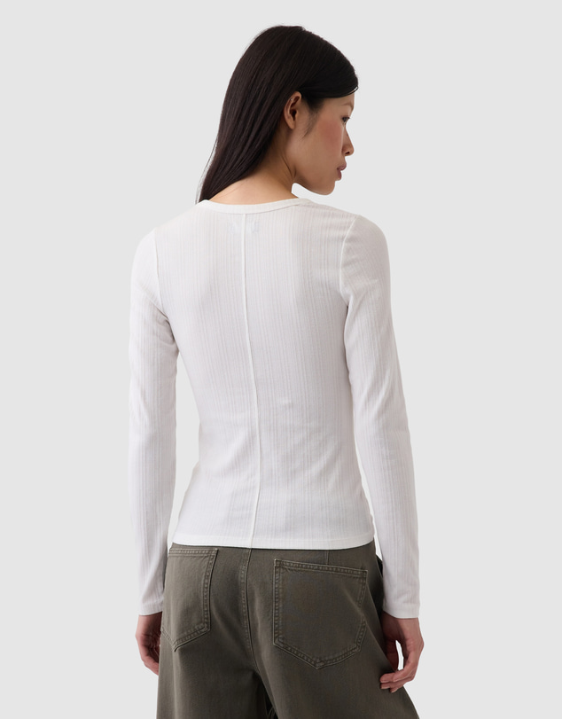 GAP - LS Luxe Modern Scoop T-Shirt