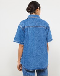 Atmos&Here - Mila Short Sleeve Denim Shacket