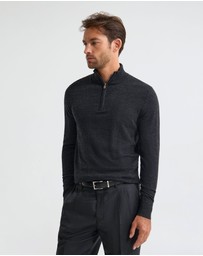 Oxford - Merino Zip-Neck Wool Pullover