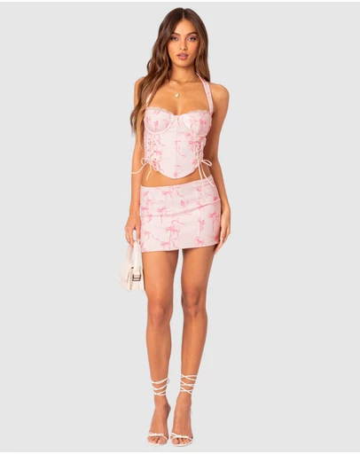 EDIKTED - Makayla Printed Mini Skirt