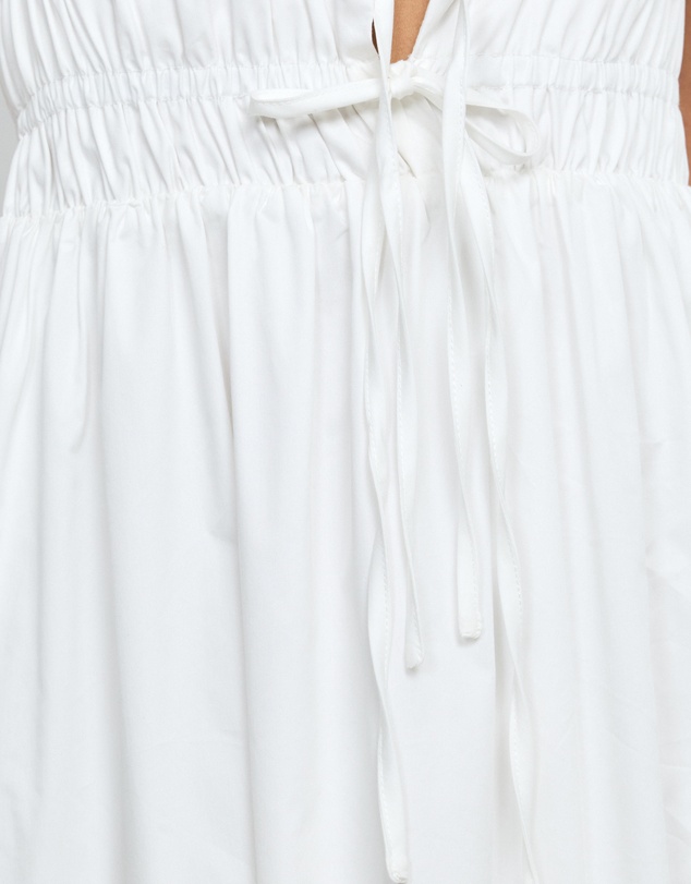 AERE - Indie Cotton Tie Front Midi Dress