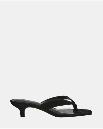 Steve Madden - Tracie Black Suede Heels