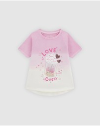 GUESS - High Low Dip Dye T-Shirt