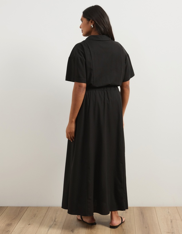 Atmos&Here Curvy - Belle Short Sleeve Shirt Maxi Dress