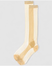 High Heel Jungle - Sheer Magic Knee Sock Gold