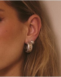 Luv Aj - The Pave Georgia Ridged Hoops