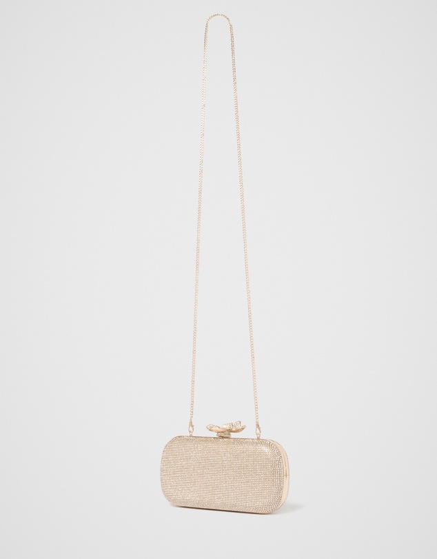 Forever New - Callie Flower Clasp Jewel Clutch Bag
