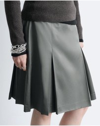 & Other Stories - Pleated Knee-Length Satin Skirt