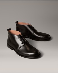 Calvin Klein - Leather Desert Boot Lace-Up Shoes
