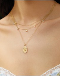 Ania Haie - Ania Haie Gold Mini Disc Drop Stacking Necklace