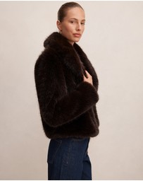 Forever New - Paige Long Hair Fur Short Jacket