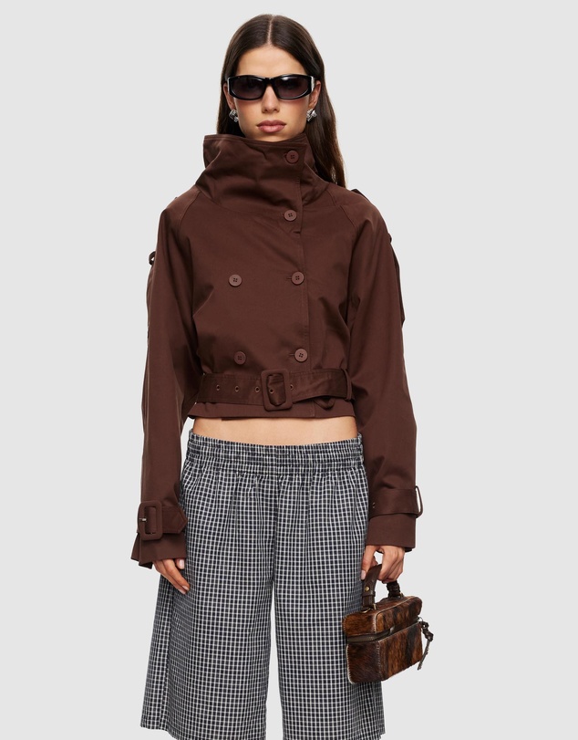 Lioness - Blanc Cropped Trench Coat