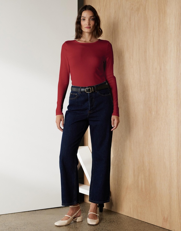 Atmos&Here - Organic Cotton Ribbed Long Sleeve Top