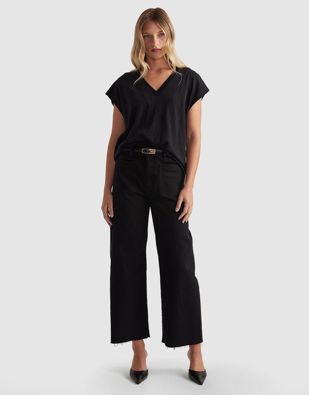 Decjuba - Darcy Cropped Wide Leg Jeans