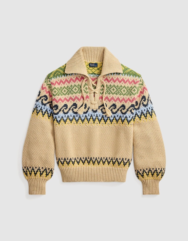 Polo Ralph Lauren - Fair Isle Lace-Up Sweater