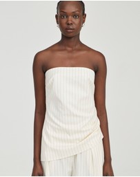 Third Form - Obscura Pinstripe Strapless Top