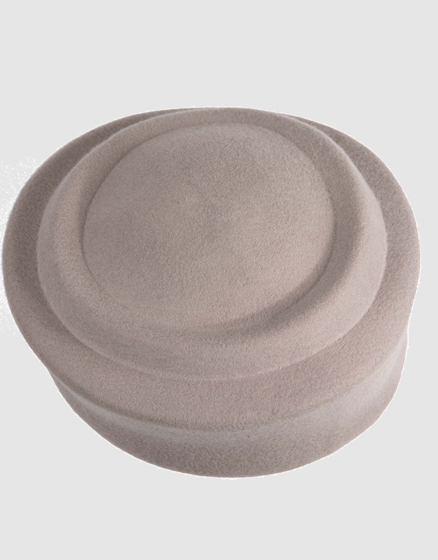 Max Alexander - Felt Grey Pillbox Hat