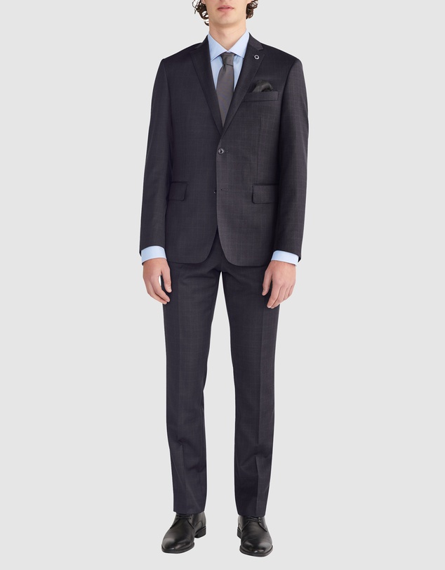 Van Heusen - Wool Tonal Glen Check Suit Pant
