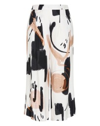 City Chic - Plus size Alexi Exhibit Print Pant - ivory