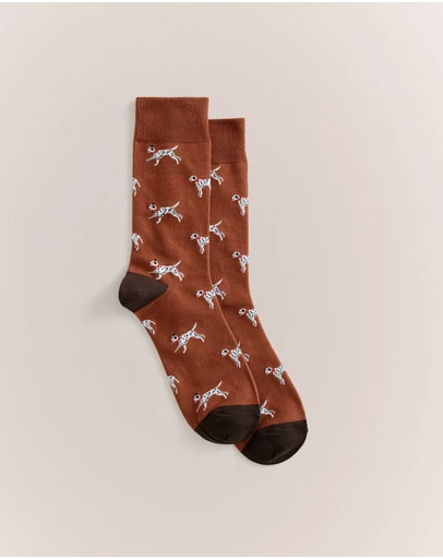 Trenery - Dalmatian Sock in Dark Spice