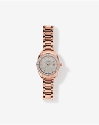 Michael Hill - Ladies Mother of Pearl Watch with 0.28 Carat TW of Diamonds in Rose Tone Stainless Steel
