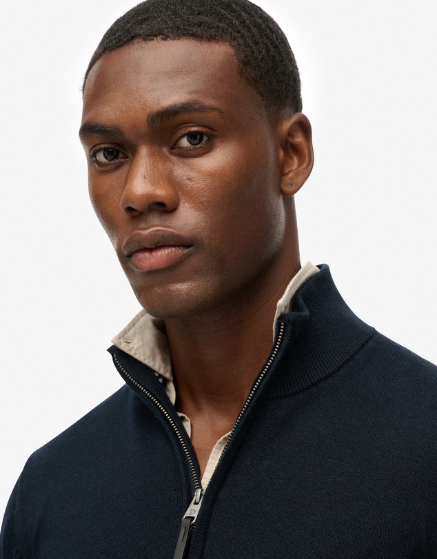 Superdry - Slim Fit Essentials Cotton Half Zip