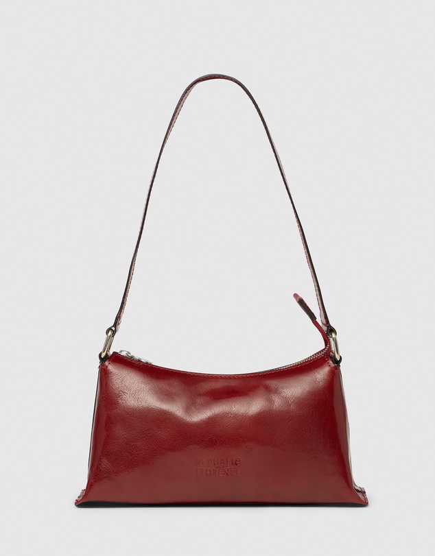 Florence - The Laura Red Leather Shoulder Bag