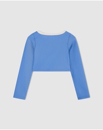 Zulu & Zephyr Mini - Mini Stripe Rib Crop Rashie - Kids-Teens