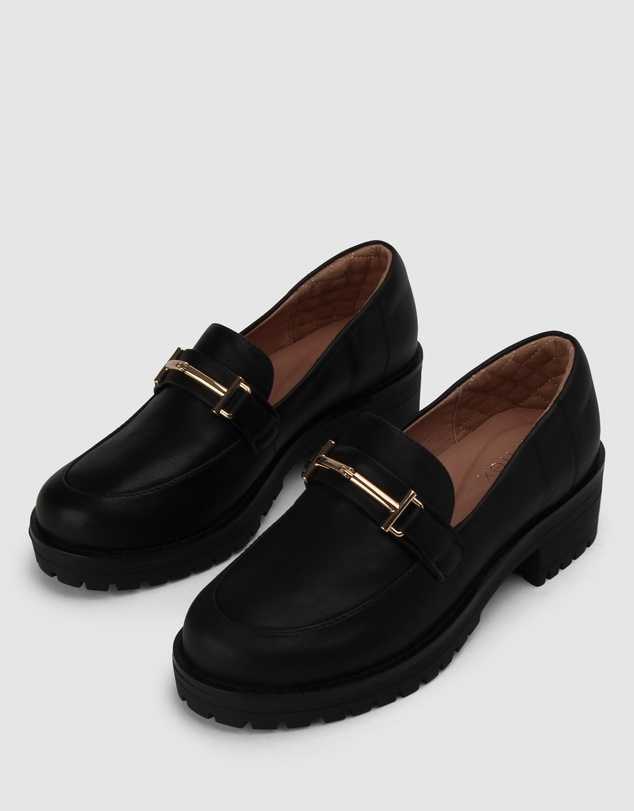 Airflex - Agatha Casual Heeled Leather Loafers