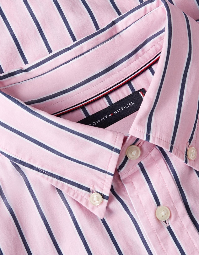 Tommy Hilfiger - TH Flex Regular Fit Stripe Poplin Shirt