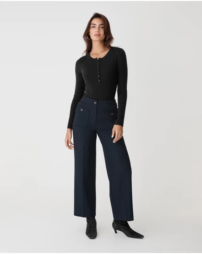 Forcast - Henley Button Up Knit