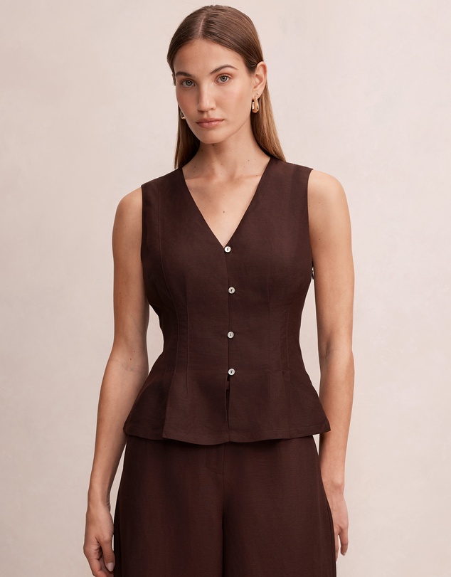 Forever New - Portia Pleated Linen Top