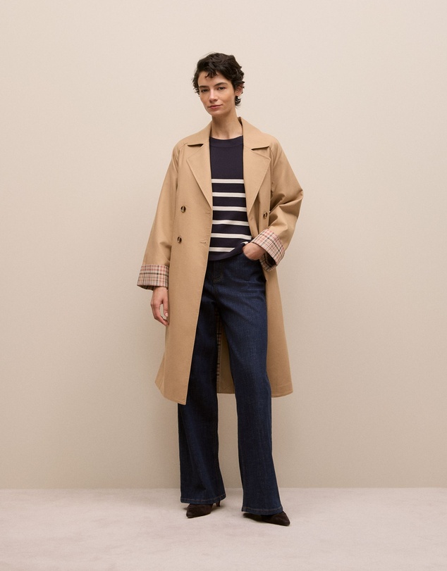 Trenery - Cotton Breton Stripe Knit in Night Sky