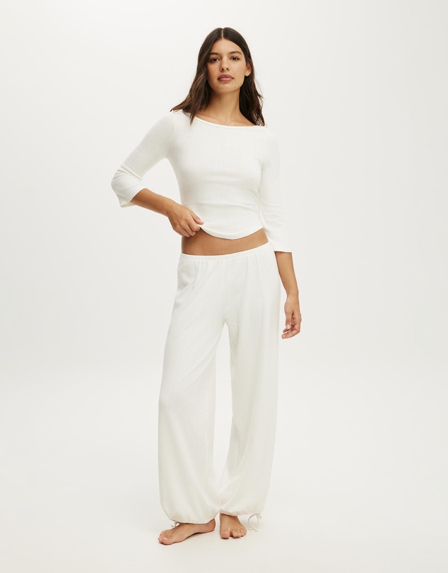 Cotton On Body - Dreamy Soft Pointelle 3/4 Long Sleeve Top