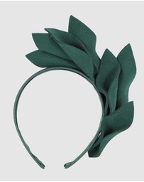 Max Alexander - Felt Green Winter Racing Fascinator