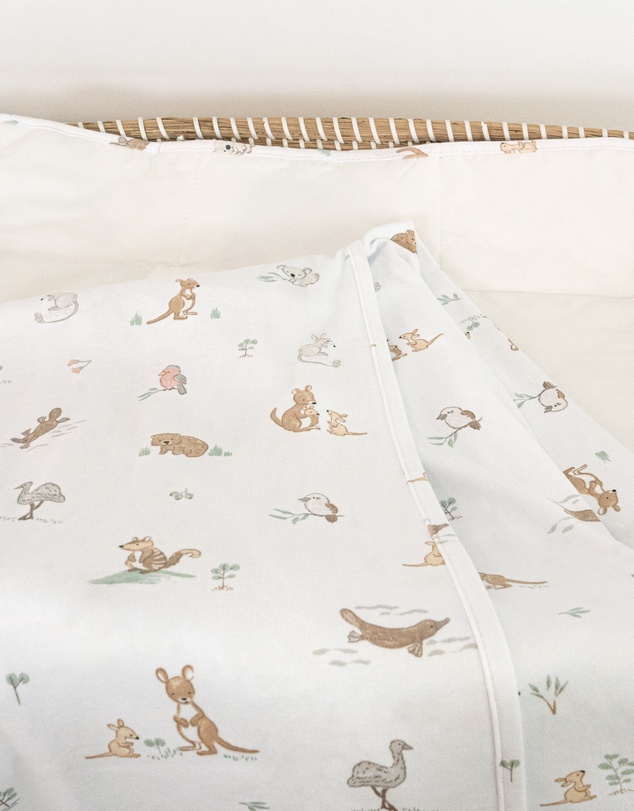 Living Textiles - 2 Pack Organic Swaddle Wraps - Australiana