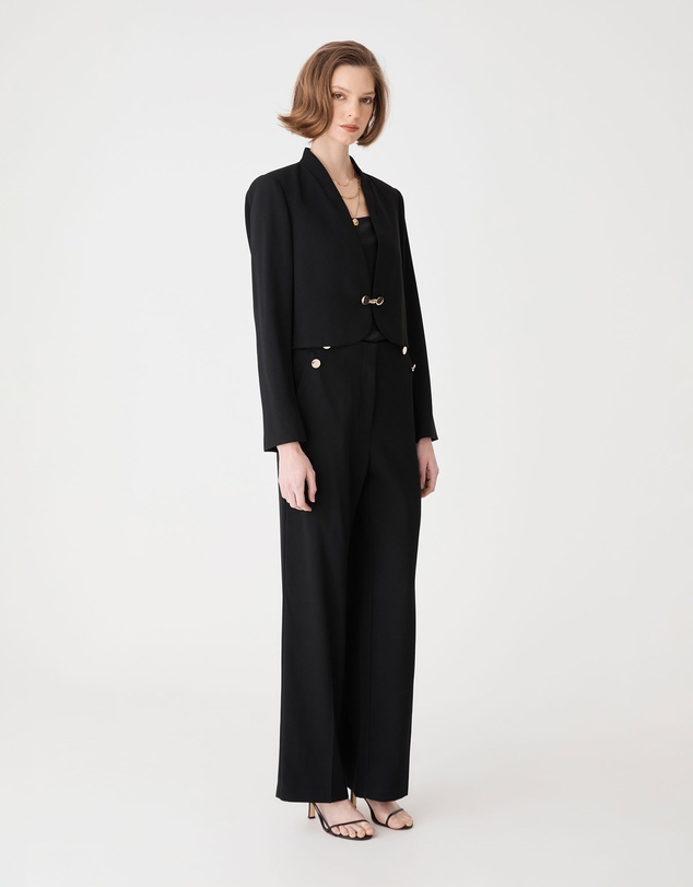 Forcast - Veronica Button Crepe Pants
