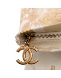 Pre-Loved by Azura Reborn - Pre-Loved XL Printed Canvas and Striped Lambskin Foldover Clutch