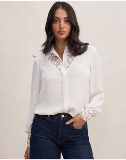 Forever New - Hannah Lace Trim Shirt