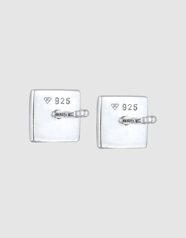 Kuzzoi - ICONIC EXCLUSIVE - Onyx Stud Earrings in 925 Sterling Silver