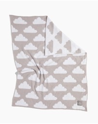 Living Textiles - Chenille Blanket - Grey Clouds