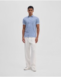 Oxford - Milo Print Jersey Polo With Pocket