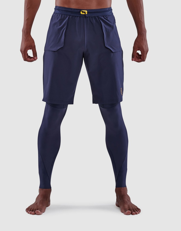 SKINS - SKINS Compression Series-5 Men's Travel And Recovery Long Tights Navy