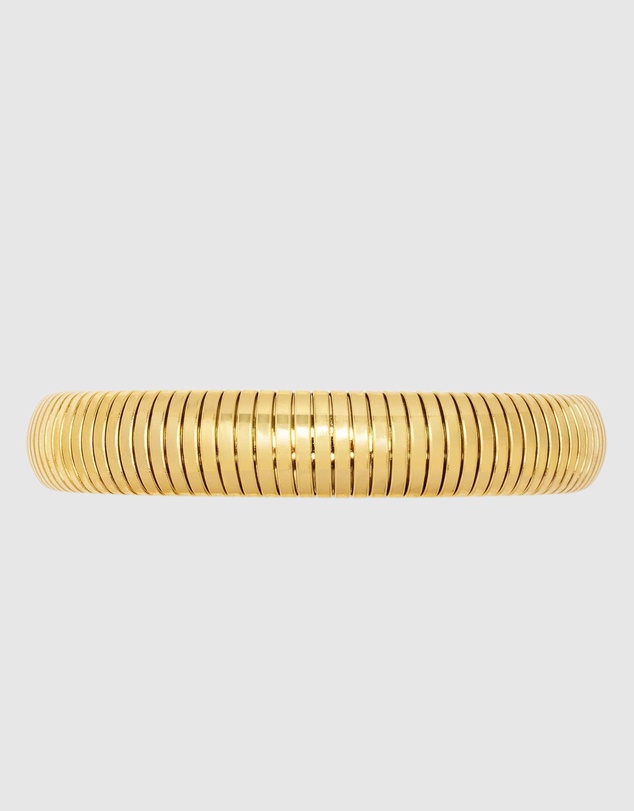 Nialaya Jewellery - 12mm Gold Stretch Bangle