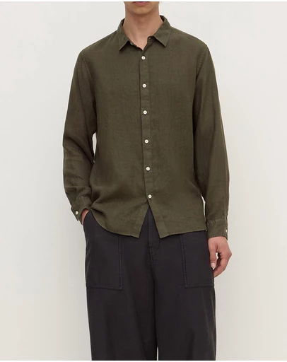 Assembly Label - Everyday Mens Linen Long Sleeve Shirt