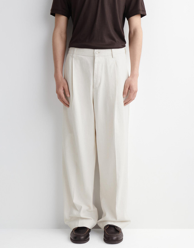 COS - Pleated Relaxed-Fit Wide-Leg Denim Trousers