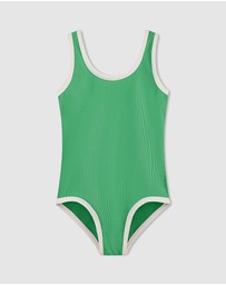 Zulu & Zephyr Mini - Mini Stripe Rib Scoop One Piece - Kids