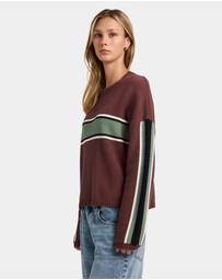 RVCA - Womens Ivy Stripe Crew Neck