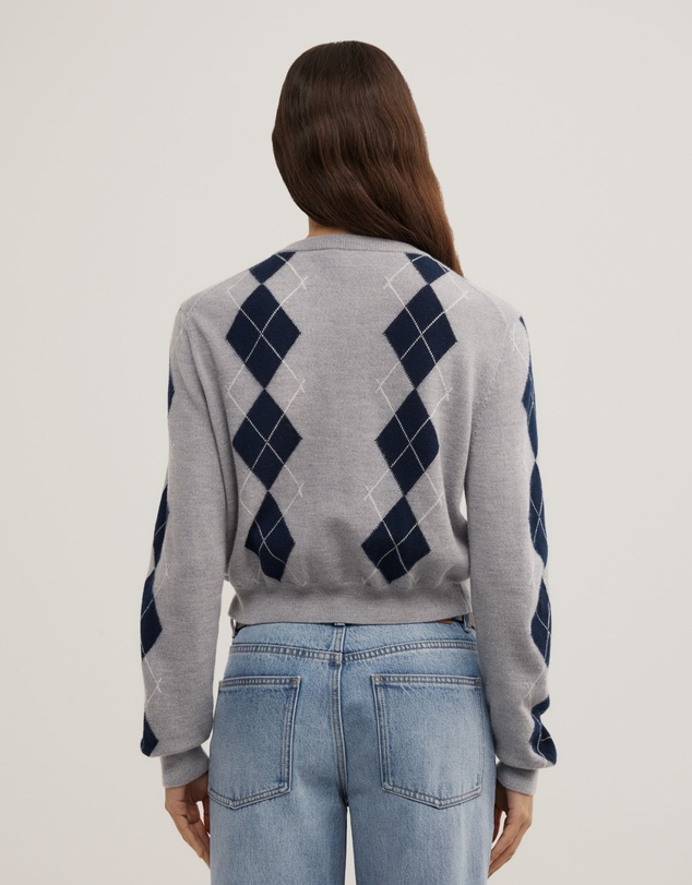 Witchery - Argyle Cropped Cardigan