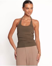 Petal & Pup - Boston Halter Top - Khaki
